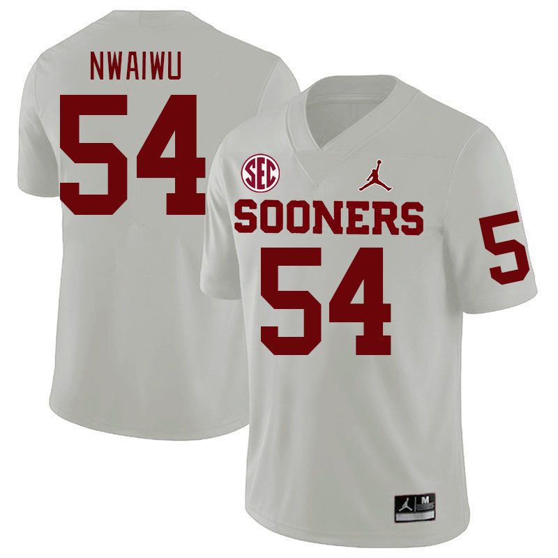 #54 Febechi Nwaiwu Oklahoma Sooners 2024 SEC Conference College Football Jerseys-White